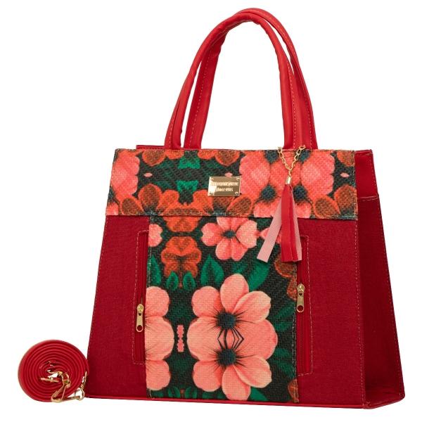 Bolso Yute Para Dama FANA Emiliana Color Rojo Preciosa Llévatela, M3979!!