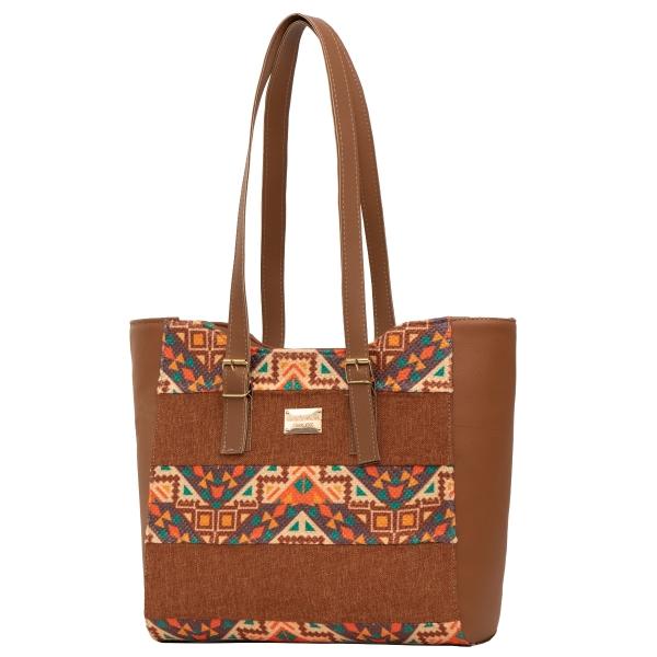 Bolso Yute De Mujer FANA Elio Color Camel Se Única Es Para Ti, M3965!!