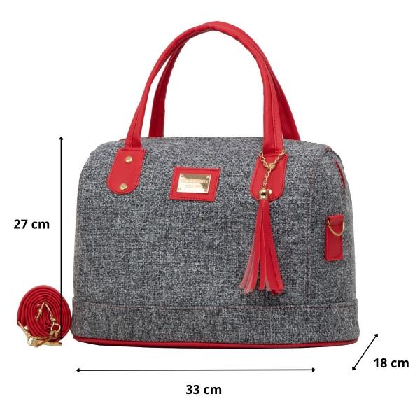 Bolsa Yute De Mujer FANA Jordin Color Rojo Elegante Vende, M4034!!