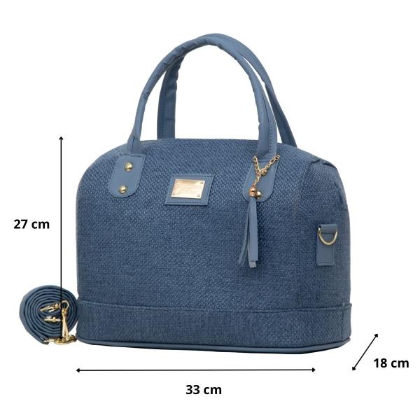 Bolso Yute De Mujer FANA Jordin Color Azul Original Mayoreo, M4035!!