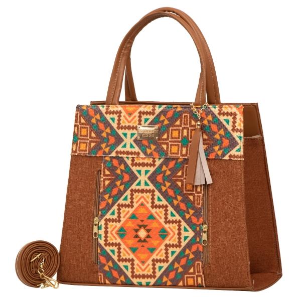 Bolso Yute De Mujer FANA Emiliana Color Camel Espectacular Compra Ya, M3977!!