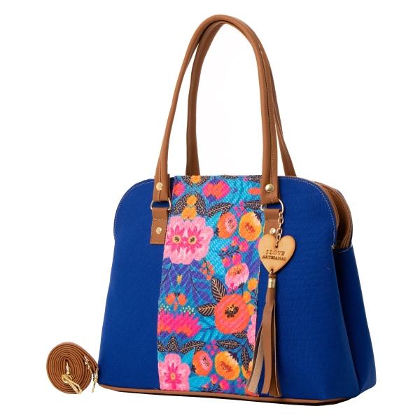 Bolso Yute Para Dama FANA Ember Color Azul Rey Con Asas Llévatela, M3937!!