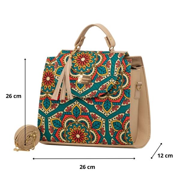 Bolso Yute Para Dama FANA Emilia Color Beige Especial Oportunidad, M3973!!