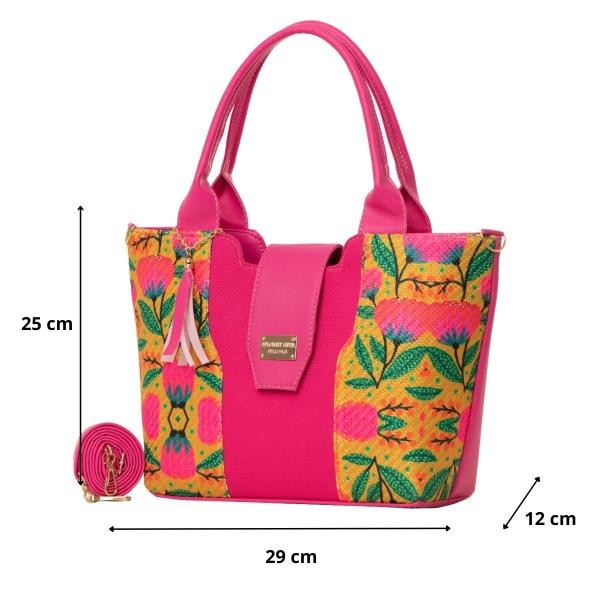 Bolso Yute De Mujer FANA Eva Color Fiusha Premium Vende, M3957!!