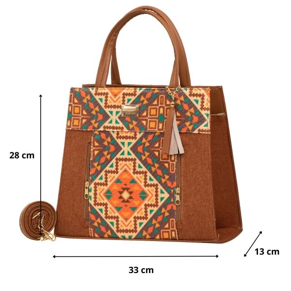 Bolso Yute De Mujer FANA Emiliana Color Camel Espectacular Compra Ya, M3977!!