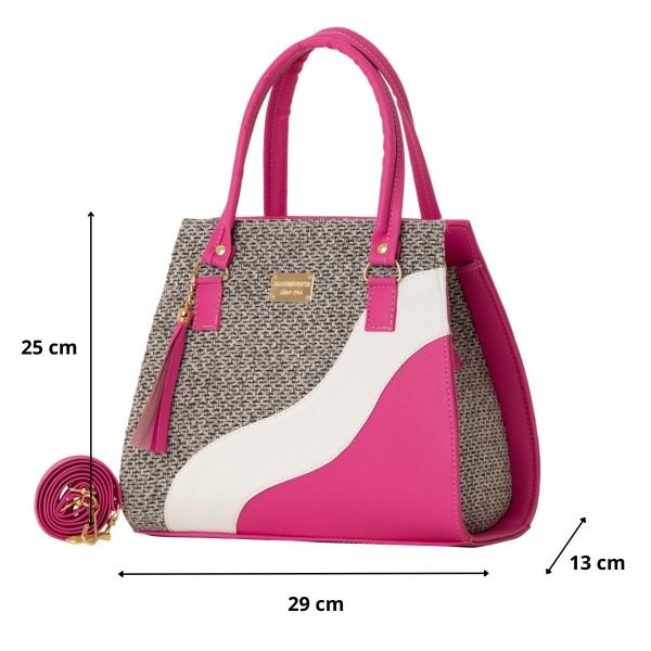 Bolso Yute De Mujer FANA Harlow Color Buganvilia Elegante Llévatela, M3999!!