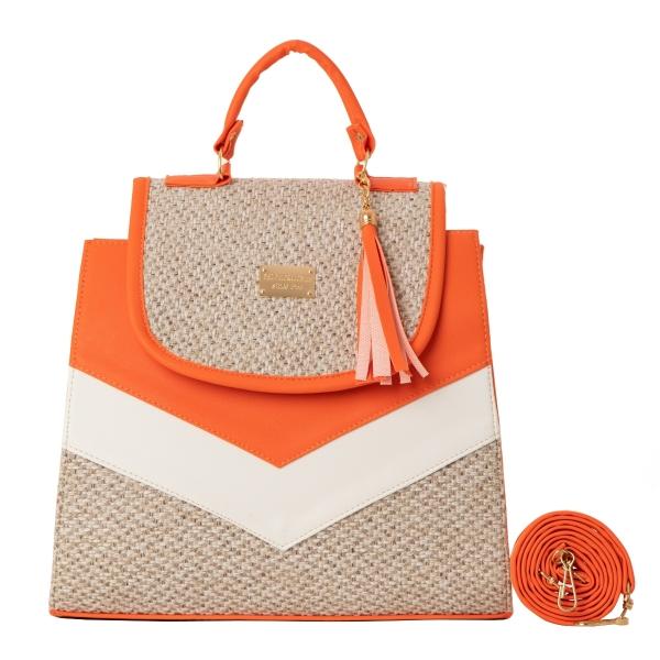 Bolso Yute De Mujer FANA Haven Color Naranja Fashions El Mejor Regalo, M4005!!