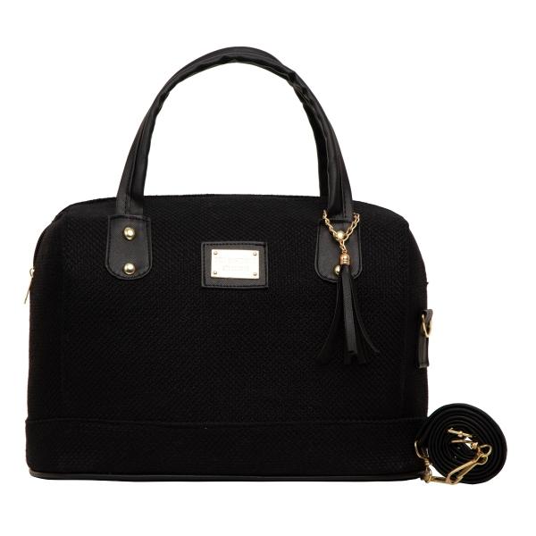 Bolsa Yute Para Dama FANA Jordin Color Negro Con Asas Regálala, M4030!!