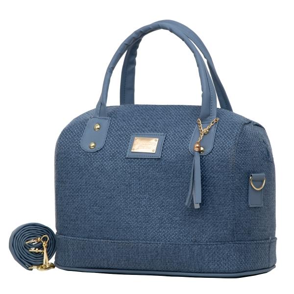 Bolso Yute De Mujer FANA Jordin Color Azul Original Mayoreo, M4035!!