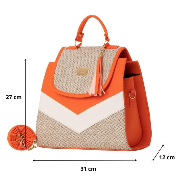 Bolso Yute De Mujer FANA Haven Color Naranja Fashions El Mejor Regalo, M4005!!