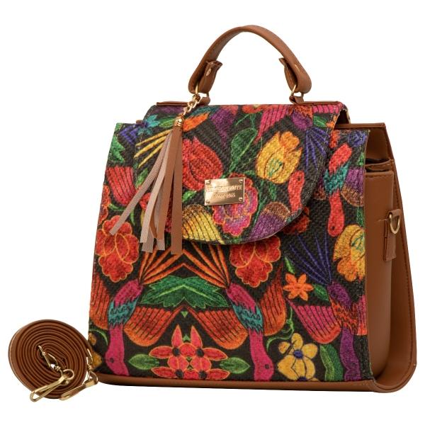 Bolso Yute De Mujer FANA Emilia Color Camel Se Única La Quiero, M3975!!