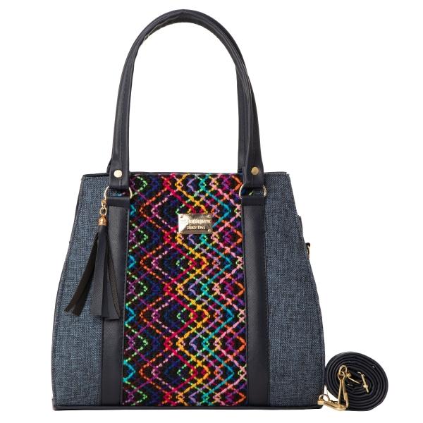 Bolso Yute De Mujer FANA Fauna Color Azul Marino Lúcela Llévatela, M3993!!