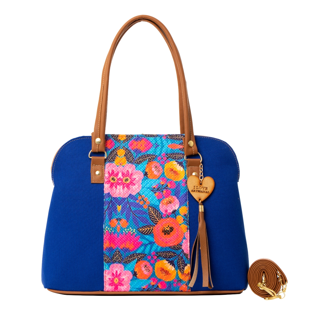 Bolso Yute Para Dama FANA Ember Color Azul Rey Con Asas Llévatela, M3937!!