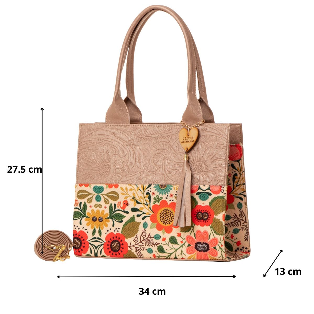 Bolso Yute De Mujer FANA Dahina Color Oro Rosado Hermosa Haz Reventa, M3917!!