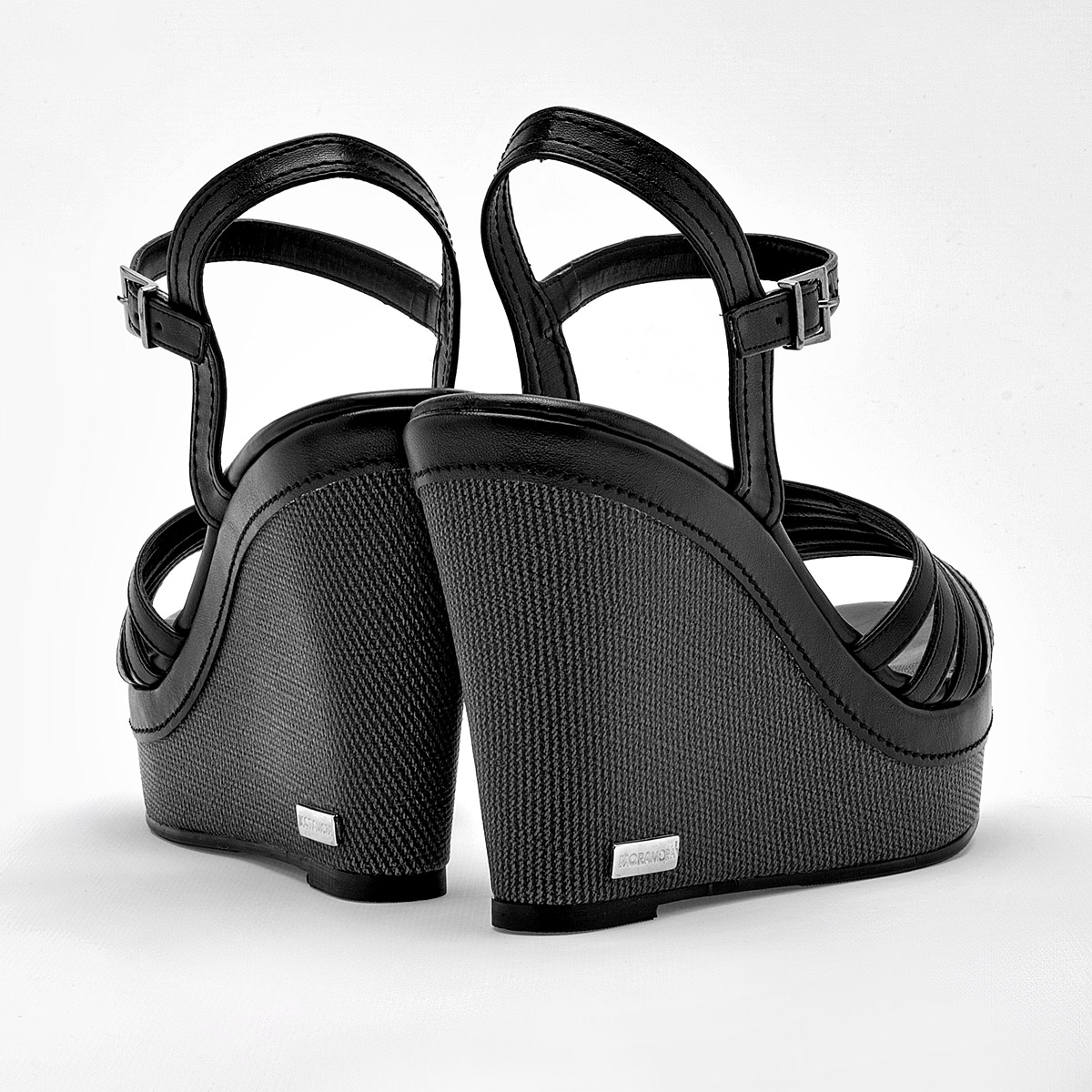 SANDALIA PLATAFORMA 11 CM MORAMORA PARA MUJER COLOR NEGRO JOSEFINA