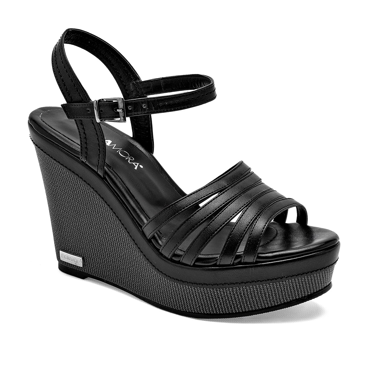 SANDALIA PLATAFORMA 11 CM MORAMORA PARA MUJER COLOR NEGRO JOSEFINA