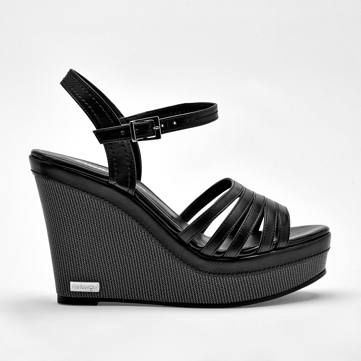 SANDALIA PLATAFORMA 11 CM MORAMORA PARA MUJER COLOR NEGRO JOSEFINA