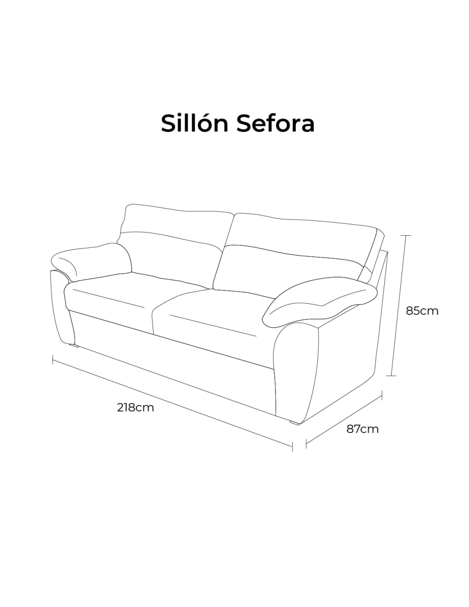 Set de Sofá 3 Plazas, Love Seat y Sofa Sefora Tapizado Linato Café