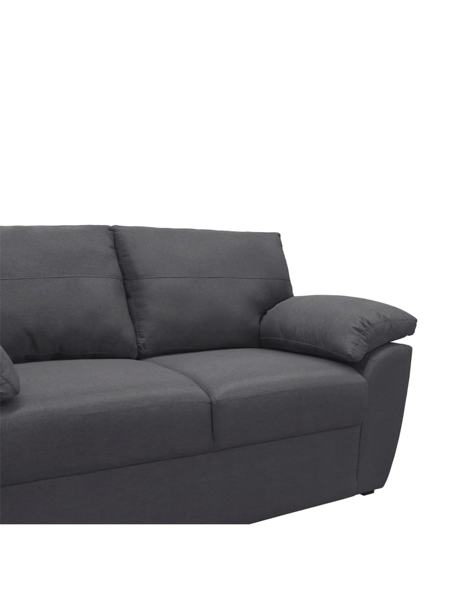 Sofá Love Seat 2 Plazas Sefora Tapizado Linato Color Gris