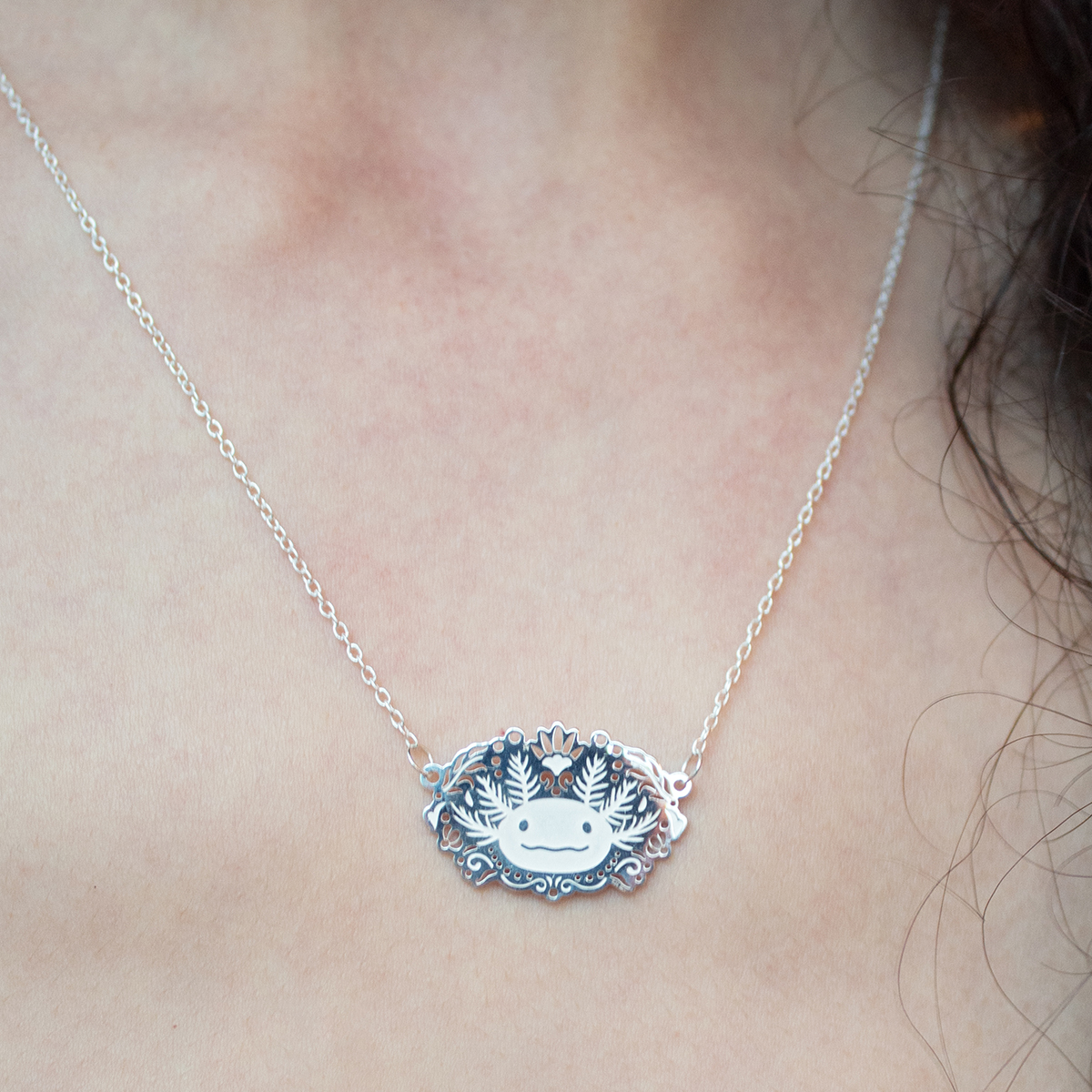 Collar Ajolote de Plata, Joyas para Mujer por Anante Joyeria.