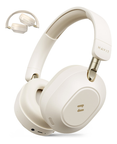Audífonos Inalámbrico Cancelacion Ruido Gamer Diadema Bluetooth 5.4 Color Beige Havit LIFE NC01H