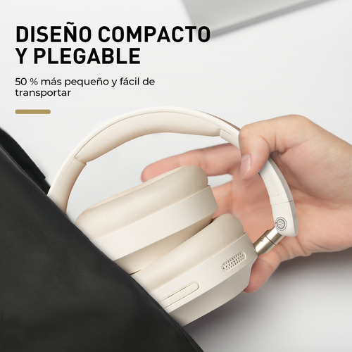 Audífonos Inalámbrico Cancelacion Ruido Gamer Diadema Bluetooth 5.4 Color Beige Havit LIFE NC01H