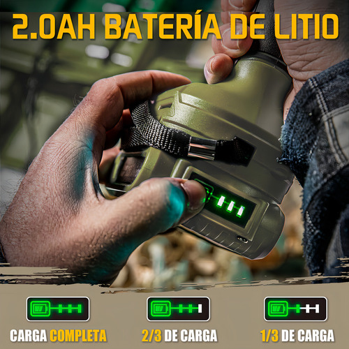 Taladro Atornillador Con Batería Y Brocas 2ah 3/8'' Edoevom EA20-P1 20V