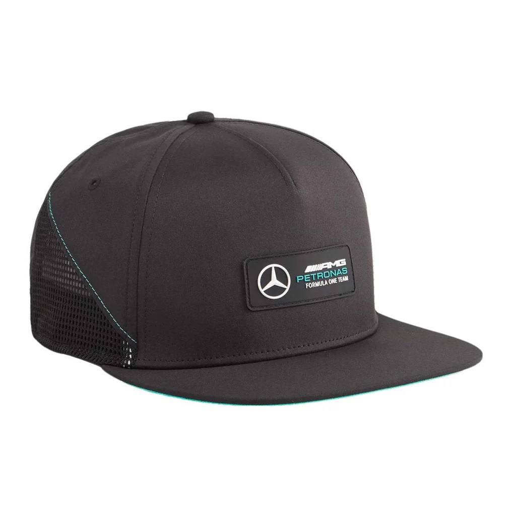 Gorra Puma Mercedes AMG Petronas Negra Visera Plana