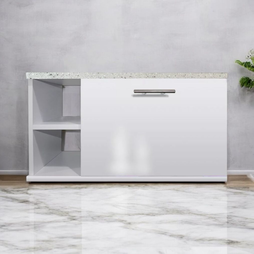 Gabinete Baño Moderno  Elegante Vinil Granito Organizador