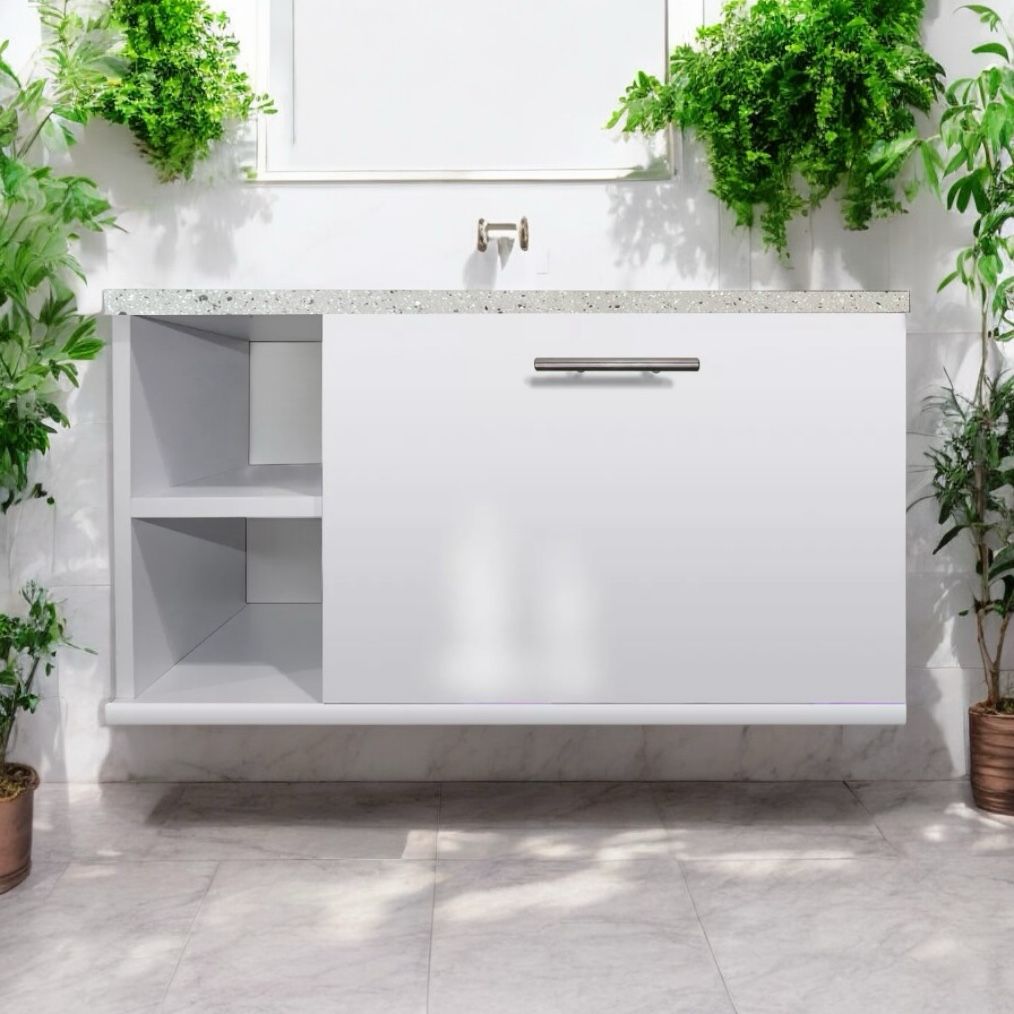 Gabinete Baño Moderno  Elegante Vinil Granito Organizador