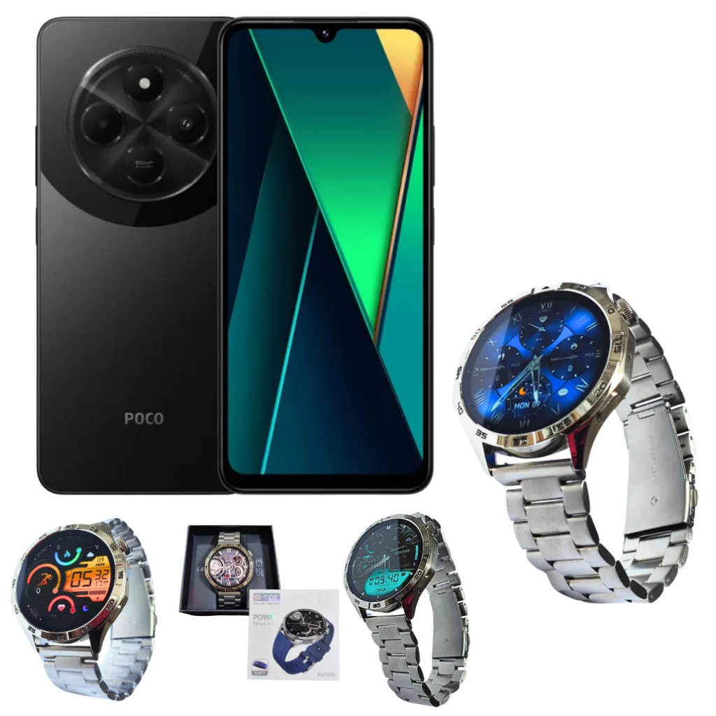 Xiaomi Poco C75 8gb Ram 256gb Con Smartwatch Clasico G-tide Power. Negro