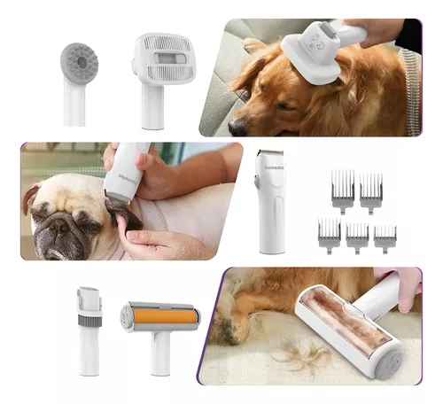 Kit De Aspiradora Y Rasuradora Aseo Para Perros Y Mascotas