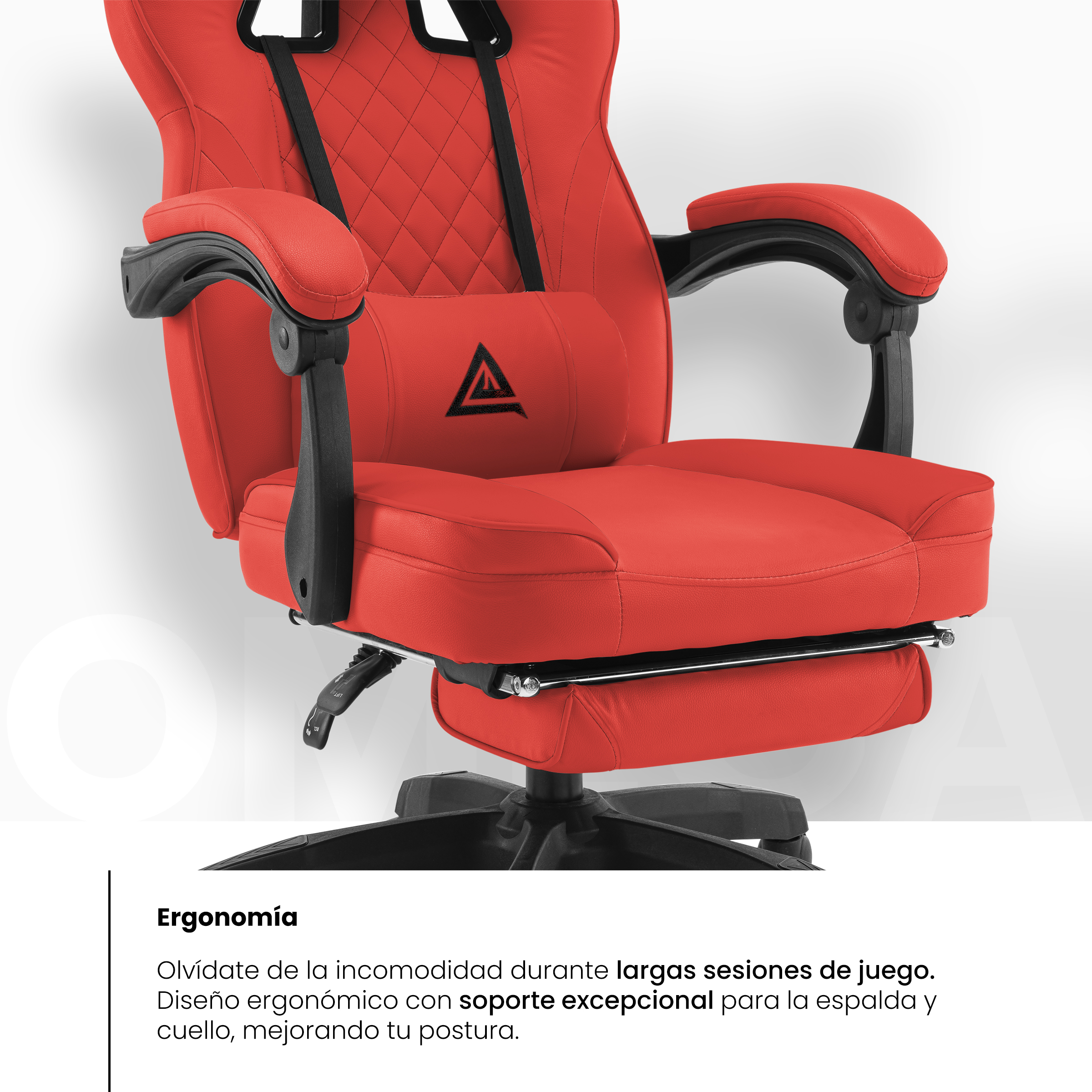 Silla Gamer Playfever Omega Escritorio Ergonomica Reclinable (Rojo)