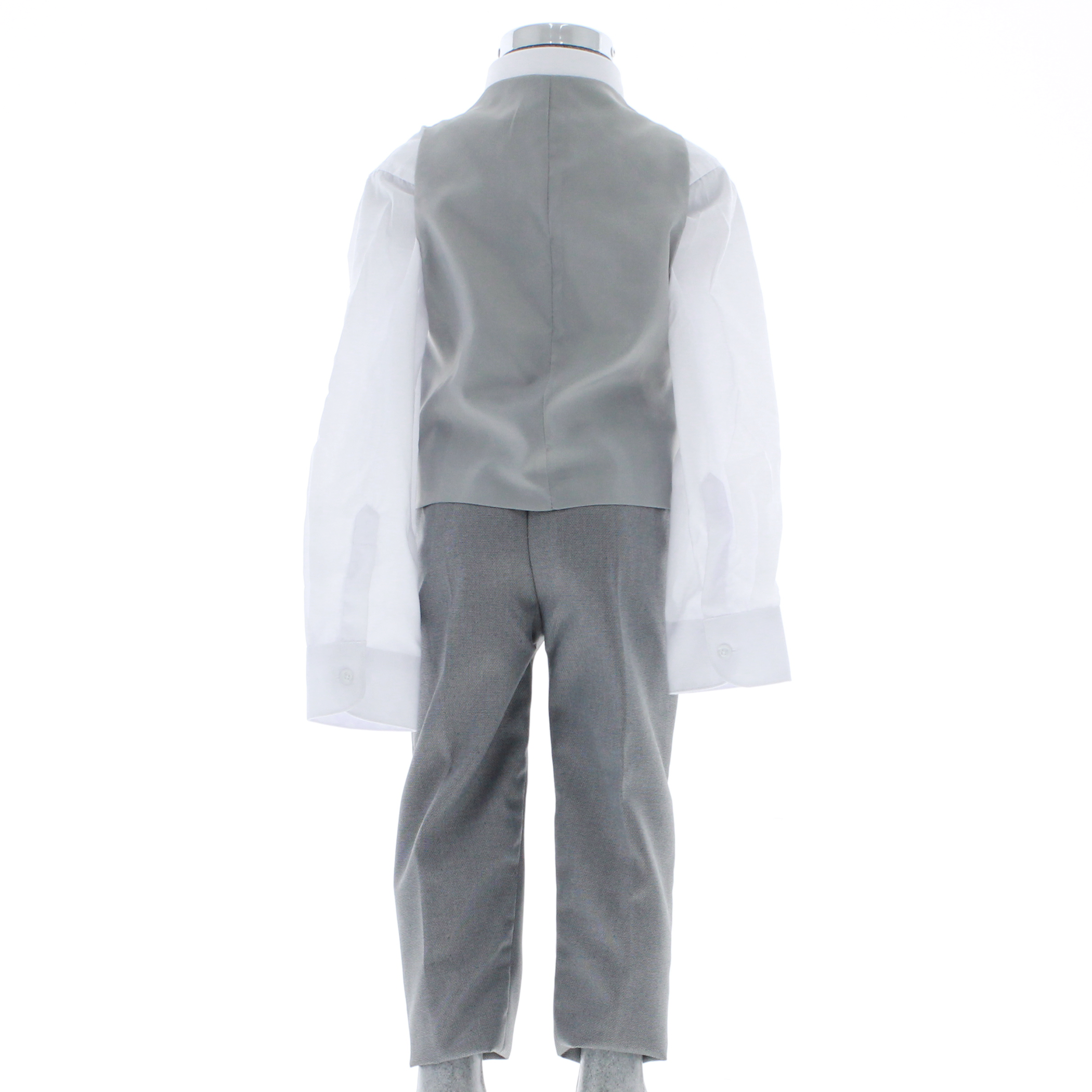 Traje de Vestir Niño Tres Piezas Color Gris 3874 3 a 15 Años.