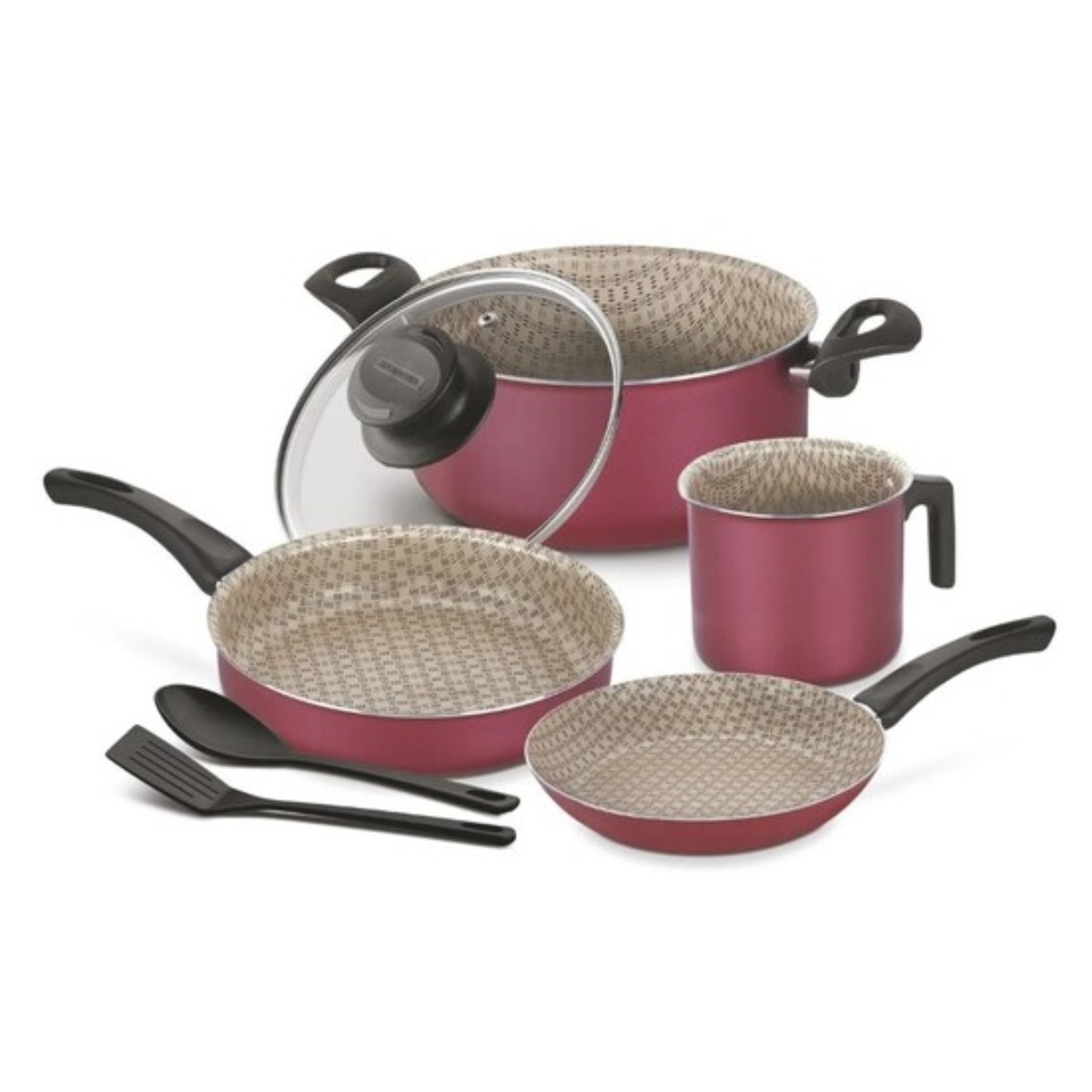Bateria de Cocina Tramontina 20599/789, 20599761 Paris 7 Piezas Roja ENDY3