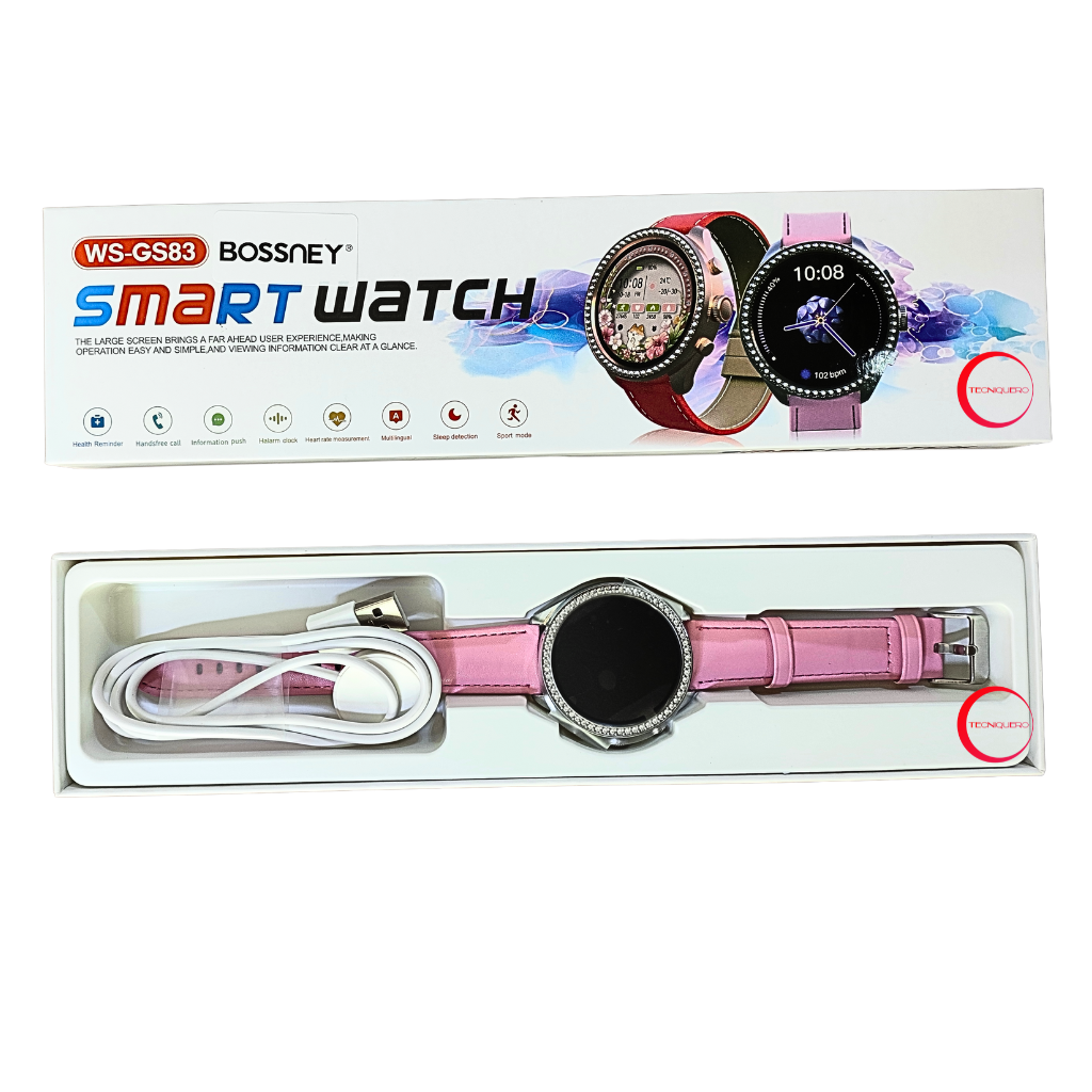 Smartwatch Bossney Ws Gs83 Rosa Elegancia Y Tecnología Salud, Llamadas, Deportes Y Notificaciones