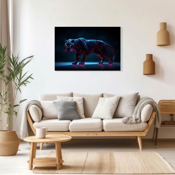 Cuadro Decorativo Canvas Pantera Negra moderno abstracto  60 X 40