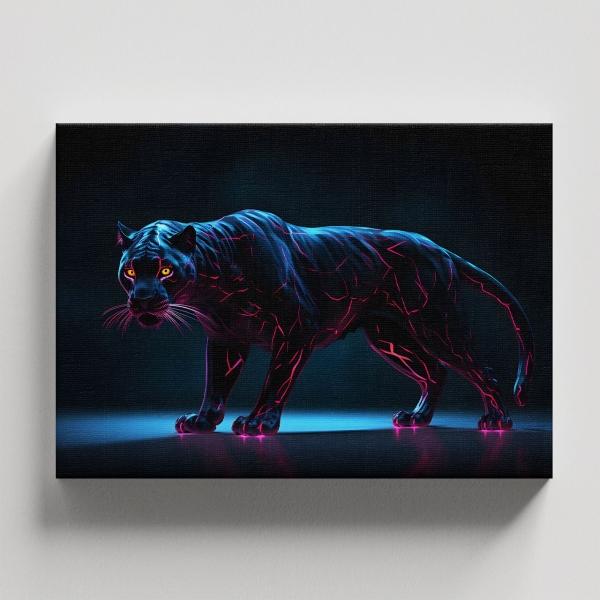 Cuadro Decorativo Canvas Pantera Negra moderno abstracto  60 X 40