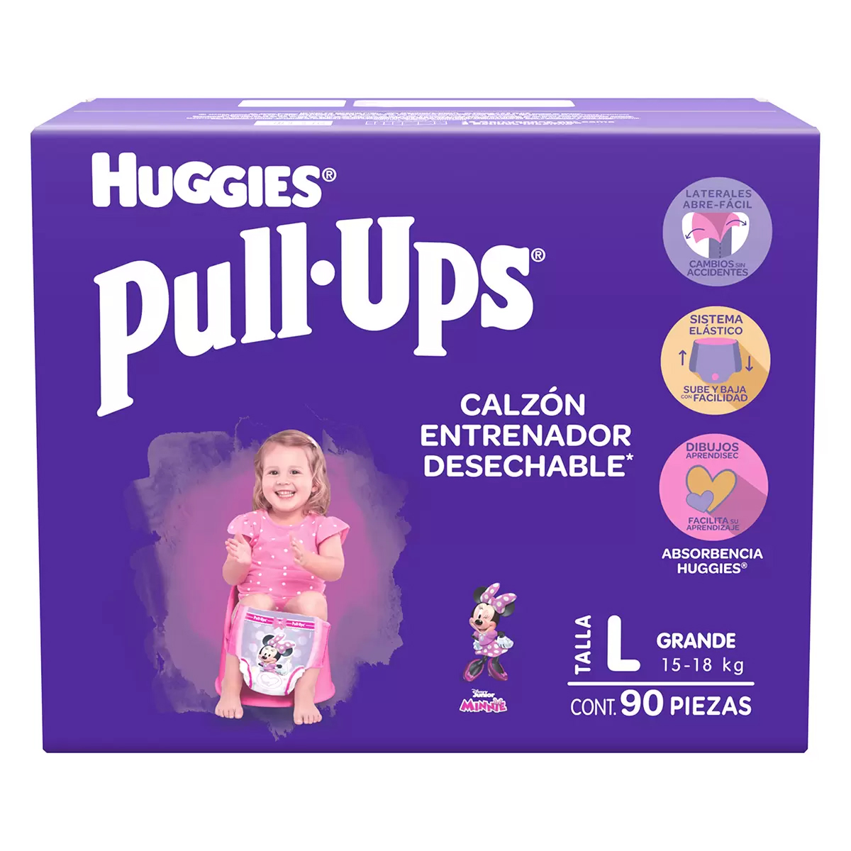 Pañales Huggies Pull Ups Noche Y Dia Etapa 5 Niña 90 Pzas