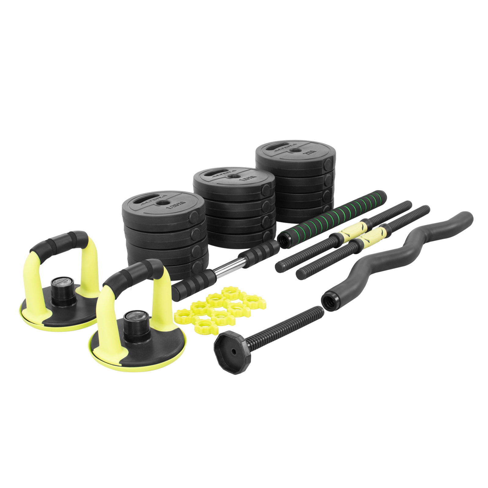 Set De Mancuernas 20 Kg Altera Ajustables Ejercicio Barra Z