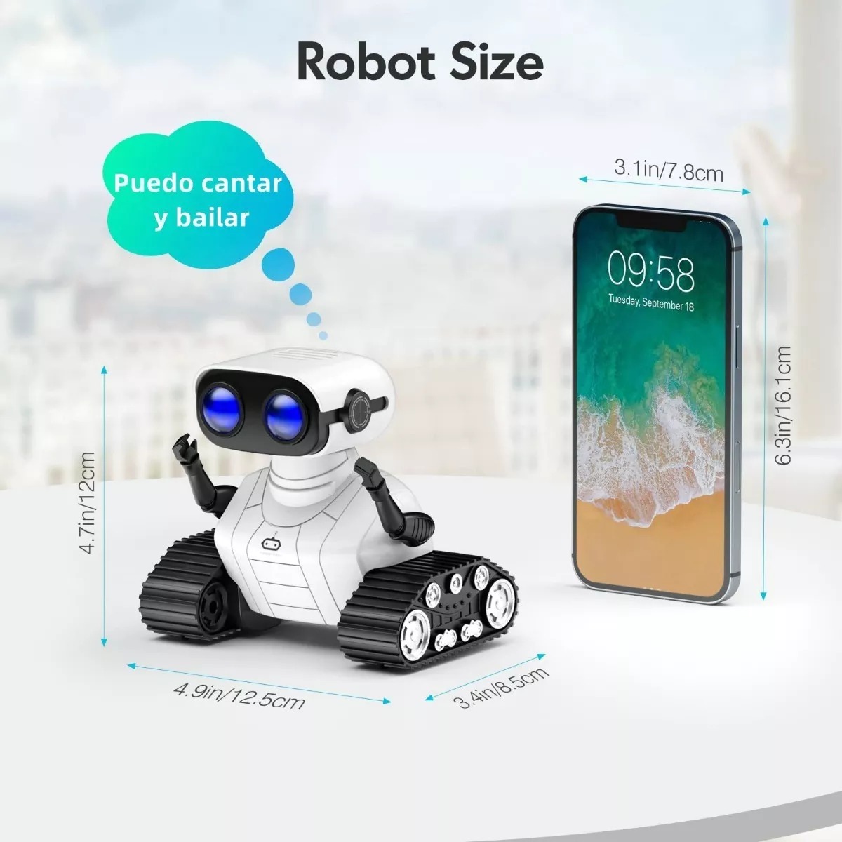 Robot A Control Remoto Rosa Recargable Juguete Robot Para Niños