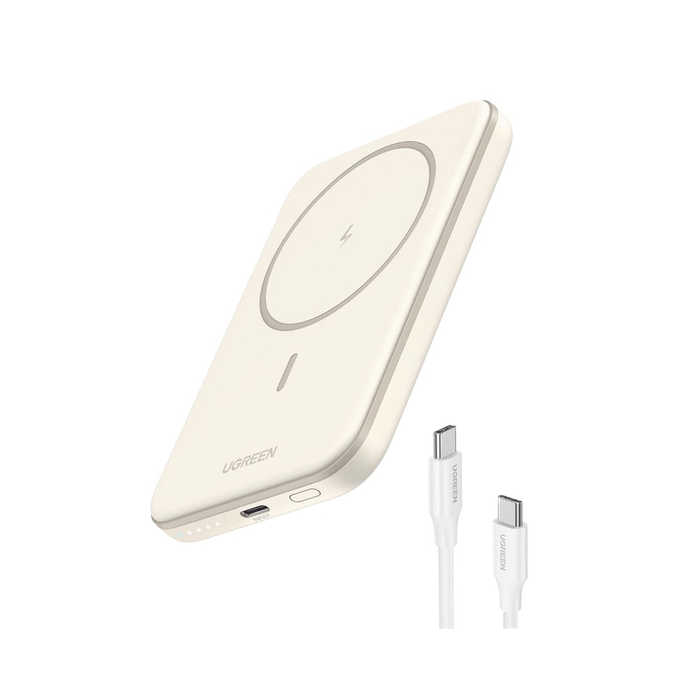UGREEN Power Bank Portátil de 10000mAh - MagSafe 20W, Carga Inalámbrica y USB-C - Ideal para Viajes