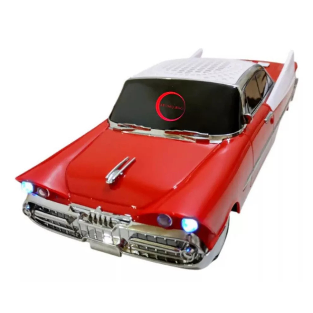 BOSSNEY BS-P8713B: Bocina Bluetooth Inalámbrica con Diseño de Automóvil Clásico, luces LED y Sonido Potente de 10 W