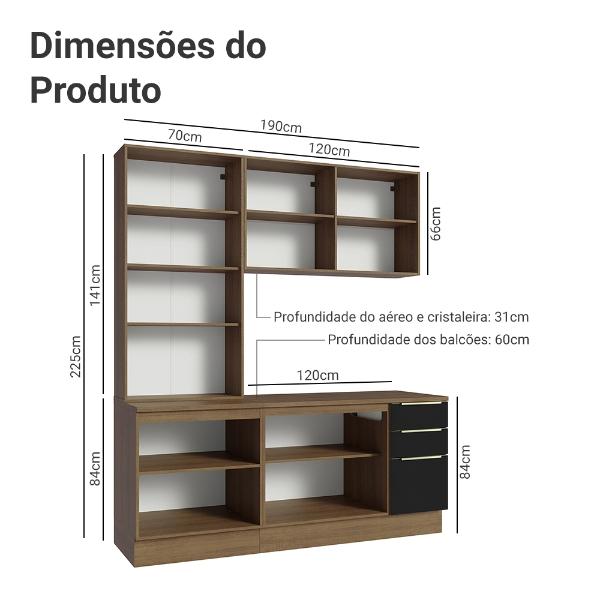 Cocina Integral Completa Armario de Vidrio Madesa Lux MN 02