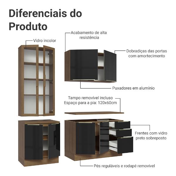 Cocina Integral Completa Armario de Vidrio Madesa Lux MN 02