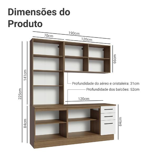Cocina Integral Completa Armario de Vidrio Madesa Agata MB