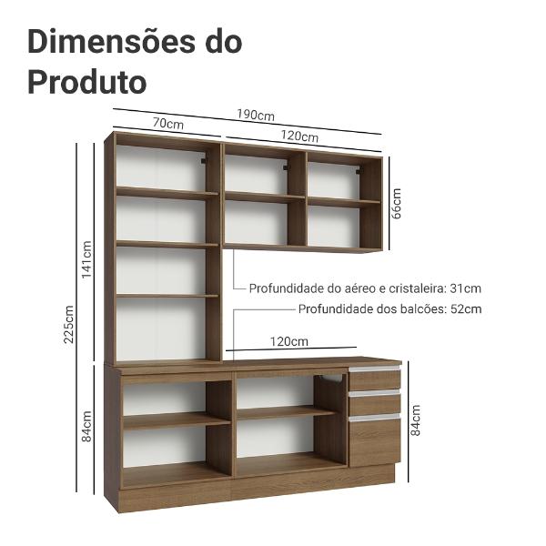 Cocina Integral Completa Modular Madesa Glamy 190cm MM 05