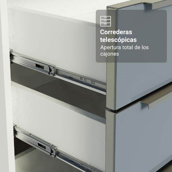 Cocina Integral Completa Armario de Vidrio Madesa Lux BG 01