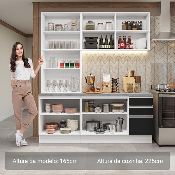 Cocina Integral Completa Armario de Vidrio Madesa Glamy BN 5