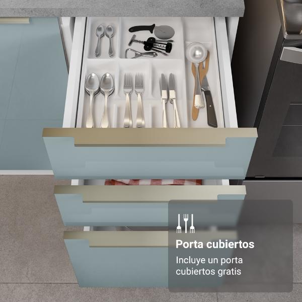 Cocina Integral Completa Armario de Vidrio Madesa Lux BG 01